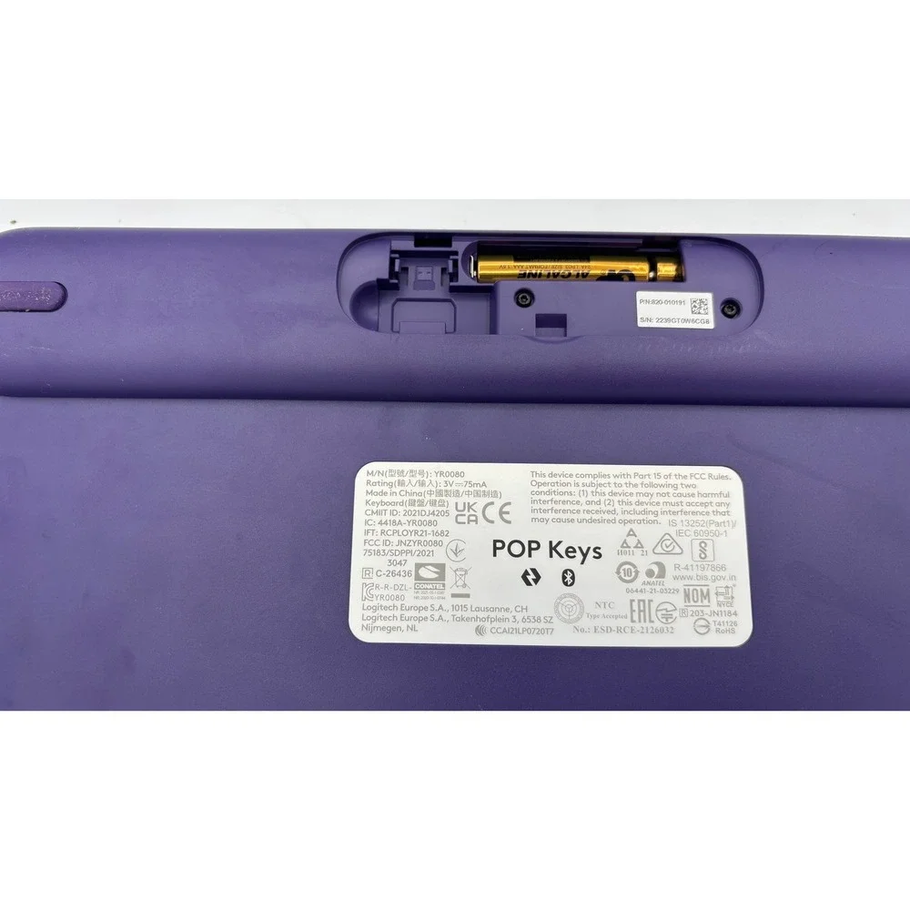 Logitech POP Keys Keyboard Unisex OS Purple Wireless Mechanical Emoji Retro